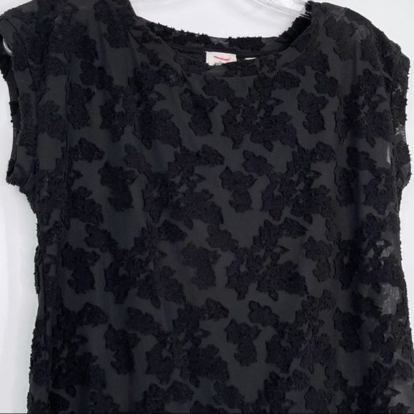 Aritzia Wilfred Black Floral Jacquard Open Back Blouse “Anvers” Sz XXS - Picture 3 of 9